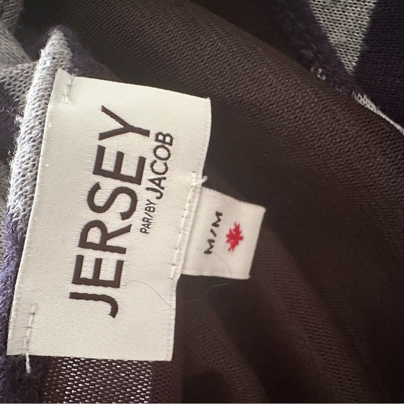 JACOB Striped Sleeveless Jersey Maxi Dress with Hi-Lo Hem - Sz M - Picture 8 of 9